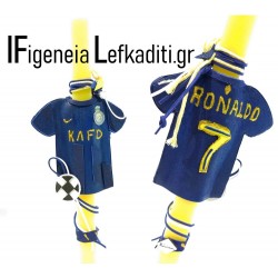 Πασχαλινή λαμπάδα δύο όψεων Ρονάλντο Al Nassr FC / ή ομάδα επιλογής σας