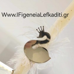 Πασχαλινή λαμπάδα για μεγάλο κορίτσι "Πούπουλα ΚΥΚΝΟΣ"