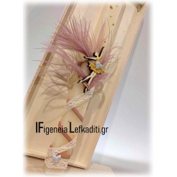 Λαμπάδα για μεγάλα και μικρά κορίτσια «Μπαλαρίνα καρδιά»