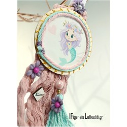 Πασχαλινή Λαμπάδα για κορίτσι Γοργόνα mermaid με Όνομα & Ευχή ή ΘΕΜΑ δικής σας επιλογής