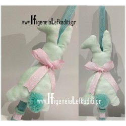 Πασχαλινή λαμπάδα για κορίτσι "Κουνελάκι Λαγουδάκι" μέντα 