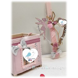 Πασχαλινό σετ λαμπάδα-φανάρι με φωτογραφία για κορίτσι Νεράιδα