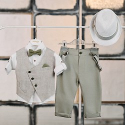 Μοντέρνο Βαπτιστικό κοστούμι για αγόρι AS5