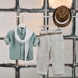 Μοντέρνο καλοκαιρινό Βαπτιστικό κοστούμι για αγόρι AS8