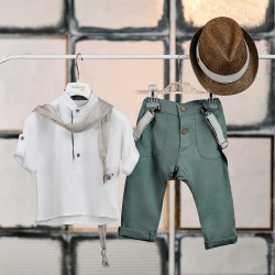 Μοντέρνο καλοκαιρινό Βαπτιστικό κοστούμι για αγόρι AS12