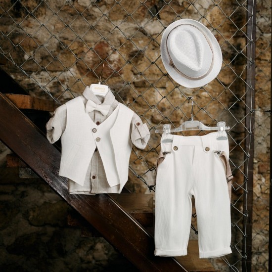 Μοντέρνο Βαπτιστικό κοστούμι για αγόρι AS57