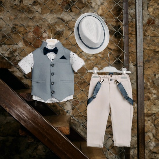 Μοντέρνο Βαπτιστικό κοστούμι για αγόρι AS23