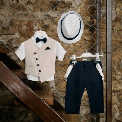 Μοντέρνο Βαπτιστικό κοστούμι για αγόρι AS22 άγκυρα