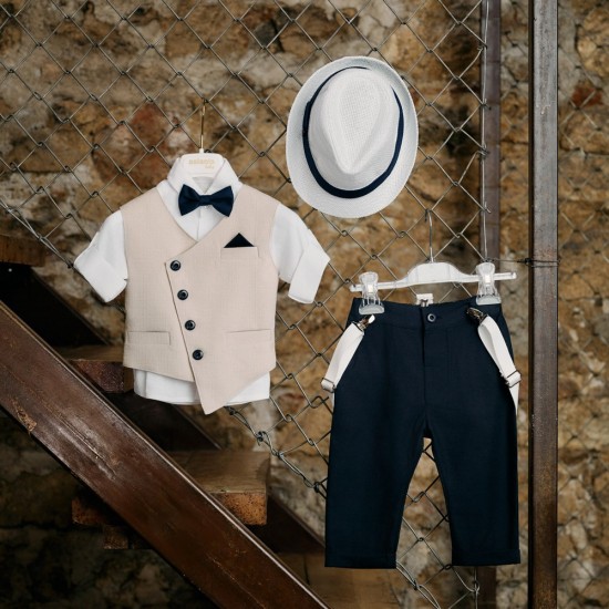 Μοντέρνο Βαπτιστικό κοστούμι για αγόρι AS22 άγκυρα
