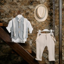 Μοντέρνο Βαπτιστικό κοστούμι για αγόρι AS28 / Αγρότης