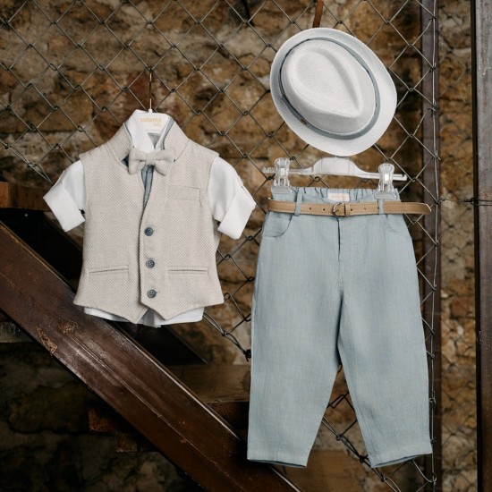 Μοντέρνο Βαπτιστικό κοστούμι για αγόρι AS19 / ιππότης