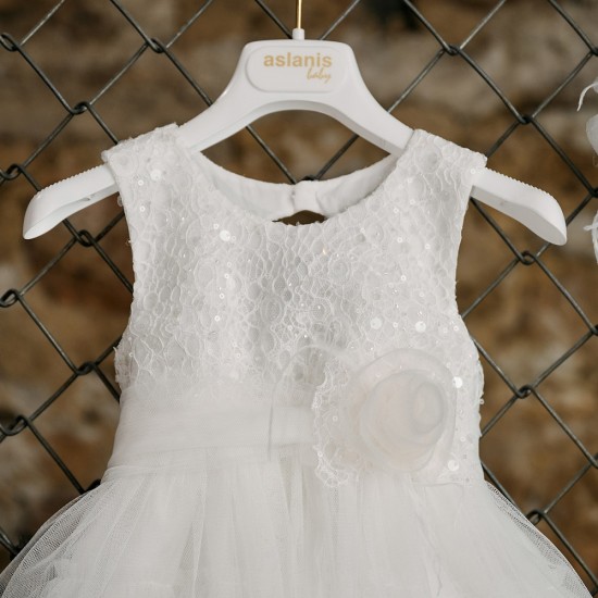 Ρομαντικό Φόρεμα Βάπτισης για κορίτσι AS36