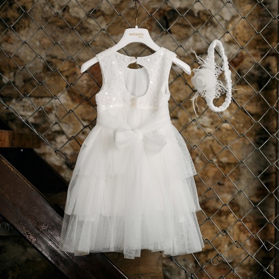 Ρομαντικό Φόρεμα Βάπτισης για κορίτσι AS36