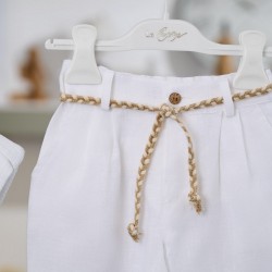 Μοντέρνο Λευκό Βαπτιστικό σύνολο αγοριού 26A519