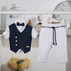 Βαπτιστικό κοστούμι για αγόρι 26A555 / ναυτικό
