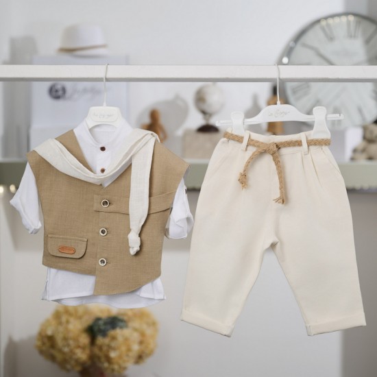 Καλοκαιρινό Βαπτιστικό κοστούμι για αγόρι 26A557
