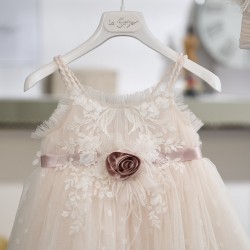 Ρομαντικό Βαπτιστικό φόρεμα για κορίτσι 26K712