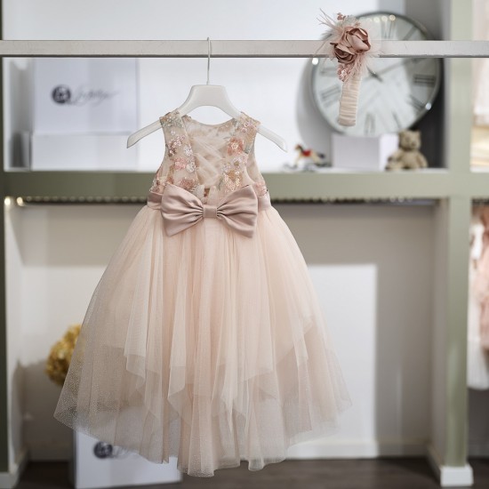 Βαπτιστικό φόρεμα vintage luxury για κορίτσι 26K730
