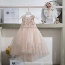 Βαπτιστικό φόρεμα vintage luxury για κορίτσι 26K730