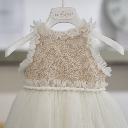 Βαπτιστικό boho φόρεμα για κορίτσι 26K734