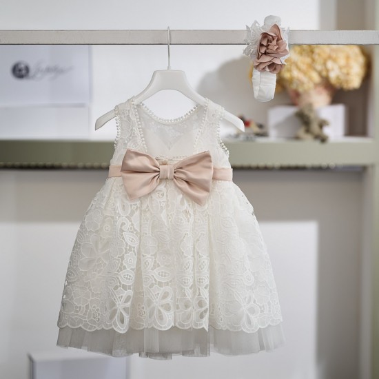 Ρομαντικό Φόρεμα βάπτισης για κορίτσι 26K762