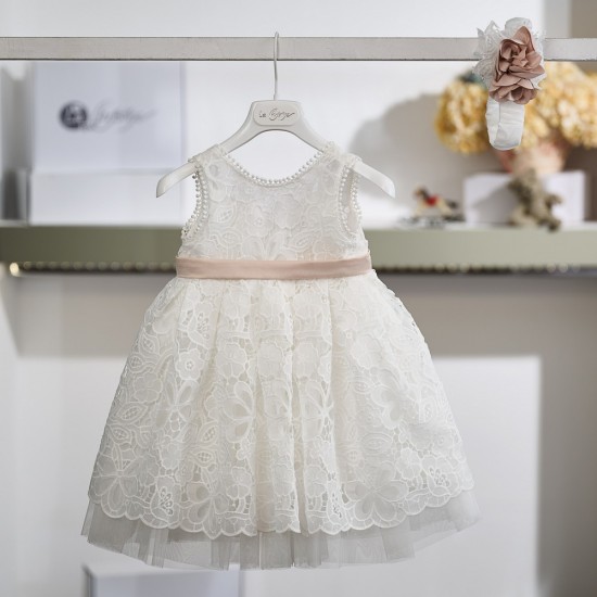 Ρομαντικό Φόρεμα βάπτισης για κορίτσι 26K762