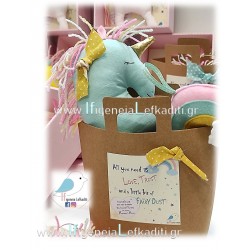 Σετ δώρου για κορίτσι με ευχή "Μονόκερος & Ουράνιο τόξο"