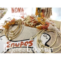 Χειροποίητα  boho Μαρτυρικά Βάπτισης – “Μπαμ - Μπαμ” Flintstones