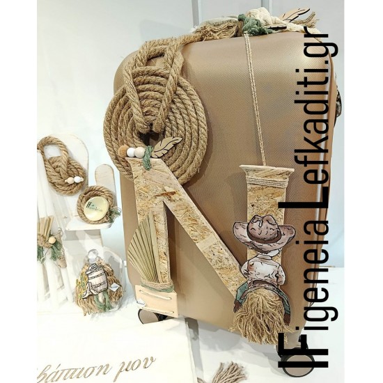 Σετ Βάπτισης Αγόρι "Little Cowboy" - Boho Θέμα Άλογο & Ιππασία