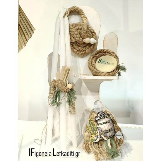 Σετ Βάπτισης Αγόρι "Little Cowboy" - Boho Θέμα Άλογο & Ιππασία