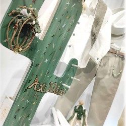 Χειροποίητα μαρτυρικά βάπτισης boho βραχιόλια "Κάκτος Μεξικό"