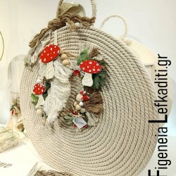 Πλήρες Βαπτιστικό Σετ Boho “Μανιτάρια του Δάσους” | Ξύλινο Κουτί-Τσάντα, Λαμπάδα, Ρούχα, Παπούτσια, Λαδόσετ & Λαδόπανα