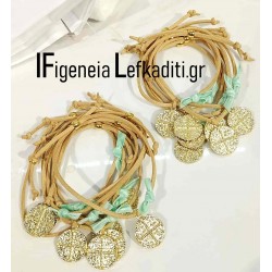 Μαρτυρικά βάπτισης βραχιόλια με Κωνσταντινάτο "Ζωάκια"