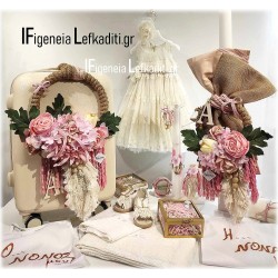 Σετ Βάπτισης για κοριτσάκι "Boho Floral Ρομαντικό" με βαλίτσα
