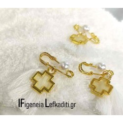 Ρομαντικά Μαρτυρικά βάπτισης "Άμαξα Κολοκύθα Flower"