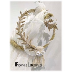 Στεφάνι μαλλιών βάπτισης "Αρχαία Ελλάδα - Ελιά"