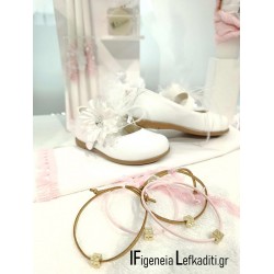 Μαρτυρικά για βάπτιση κοριτσιού βραχιόλια "Λουλούδι"
