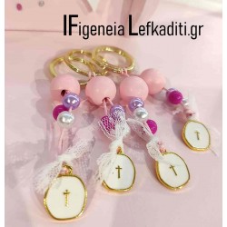 Μαρτυρικά Βάπτισης Κορίτσι – “Unicorn & Ουράνιο Τόξο” μπρελόκ