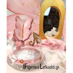 Συσκευασία πολυτελείας βαπτιστικού σταυρού «Πεταλούδα Λουλούδια»