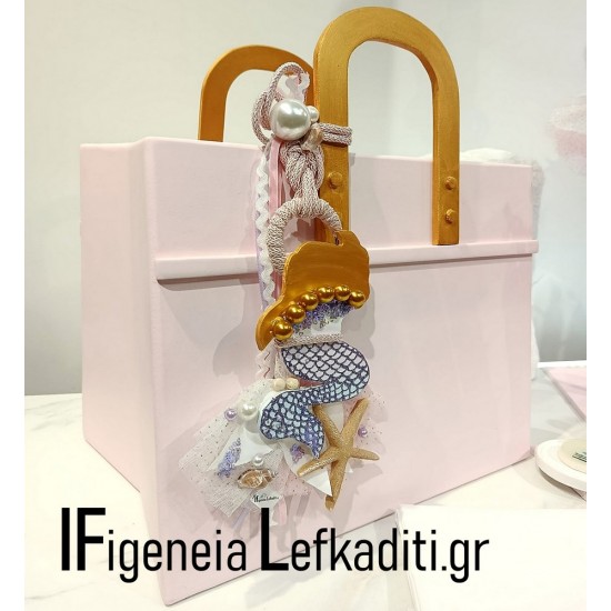 Σετ Βάπτισης για κορίτσι Γοργόνα - Mermaid ή θέμα επιλογής σας| Κουτί, Λαμπάδα, Λαδόσετ & Λαδόπανα