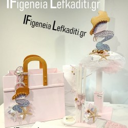 Σετ Βάπτισης για κορίτσι Γοργόνα - Mermaid ή θέμα επιλογής σας| Κουτί, Λαμπάδα, Λαδόσετ & Λαδόπανα