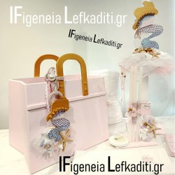 Σετ Βάπτισης για κορίτσι Γοργόνα - Mermaid ή θέμα επιλογής σας| Κουτί, Λαμπάδα, Λαδόσετ & Λαδόπανα