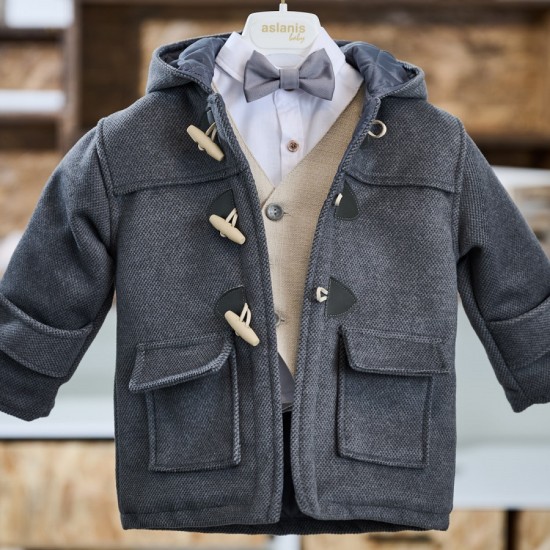 Διαχρονικό Χειμωνιάτικο Κοστούμι βάπτισης για αγόρι ASW68