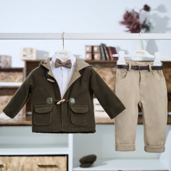 Χειμερινό βαπτιστικό κοστούμι για αγόρι ASW76