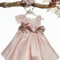 Ρομαντικό Πριγκιπικό Βαπτιστικό Φόρεμα για Κορίτσι Ροζ – Κ4589P