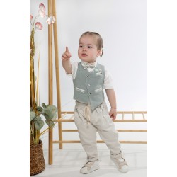 Μοντέρνο βαπτιστικό σετ ρούχων για αγόρι Winnie the Pooh / Γουίνι Α4650