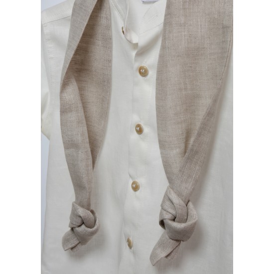 Βαπτιστικό Κοστούμι Summer για Αγόρι Εκρού-Σπαγγί Α4780-ΕΣ