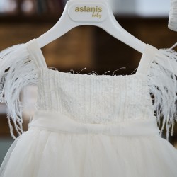 Βαπτιστικό Φόρεμα για Κορίτσι ιβουάρ ASW16