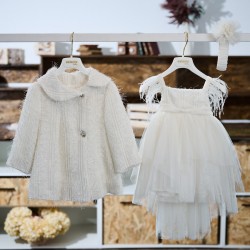 Βαπτιστικό Φόρεμα για Κορίτσι ιβουάρ ASW16