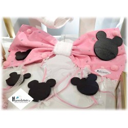 Διακοσμητικό Κολυμπήθρας «Minnie Mouse – Φιογκάκια» pink black